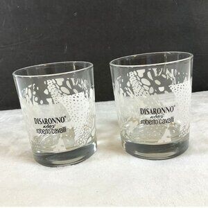 (2) Disaronno Wears Roberto Cavalli Glasses‎ Highball Whiskey Bourbon Rocks